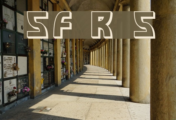 SF Retroesque Shaded Font examples