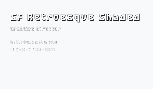 SF Retroesque Shaded Business Card