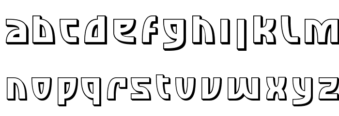 SF Retroesque Shaded Font LOWERCASE