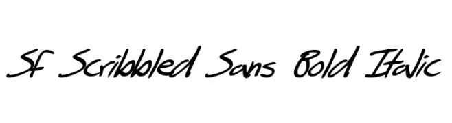 SF Scribbled Sans Bold Italic  Frei Schriftart Herunterladen