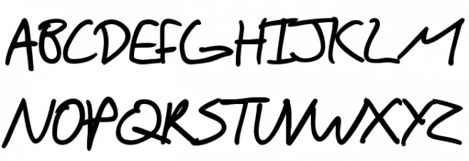 SF Scribbled Sans Bold Шрифта ВЕРХНИЙ