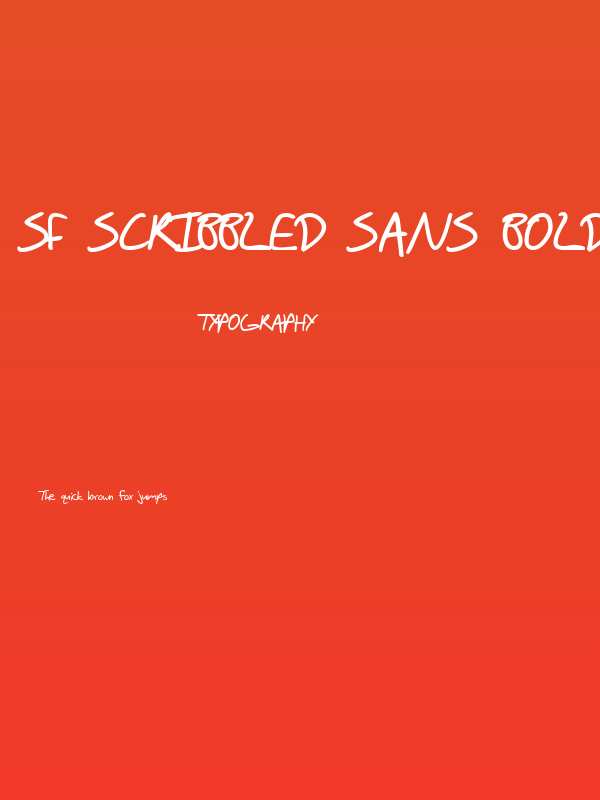 SF Scribbled Sans Bold Poster