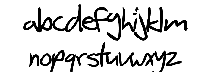 SF Scribbled Sans Bold Font LOWERCASE
