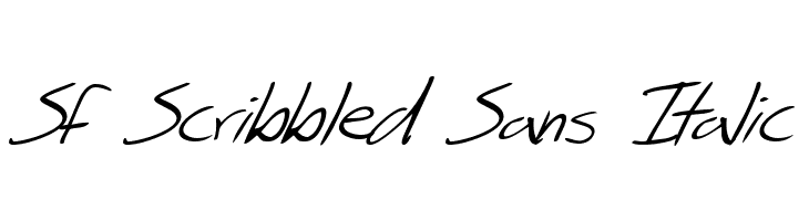 SF Scribbled Sans Italic  नि: शुल्क फ़ॉन्ट्स डाउनलोड