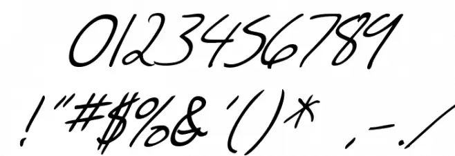 SF Scribbled Sans Italic Font OTHER CHARS