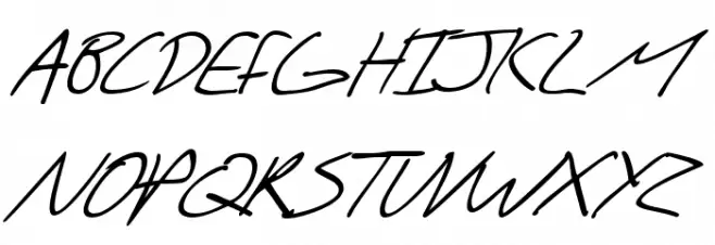 SF Scribbled Sans Italic خط أحرف كبيرة