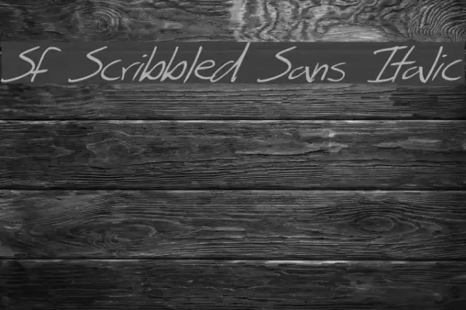 SF Scribbled Sans Italic Font examples