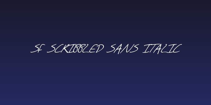 SF Scribbled Sans Italic Social Header