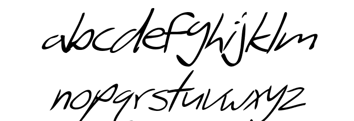SF Scribbled Sans Italic Font LOWERCASE
