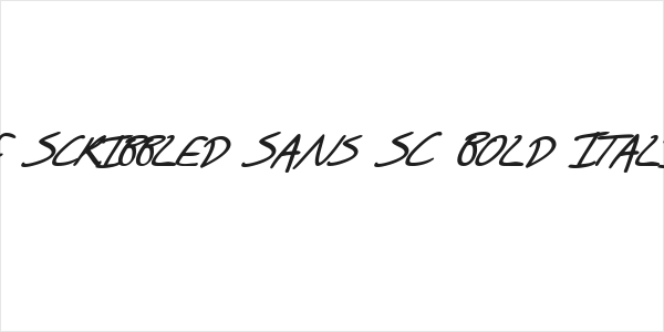 SF Scribbled Sans SC Bold Italic Logo