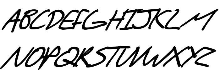 SF Scribbled Sans SC Bold Italic Font LOWERCASE