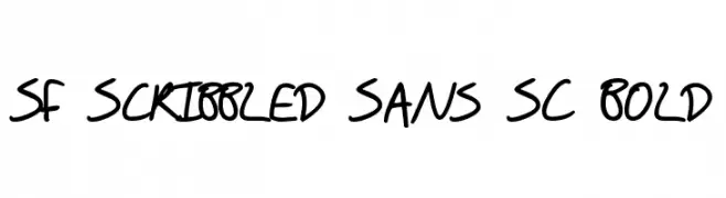 SF Scribbled Sans SC Bold  Descarca Fonturi Gratis