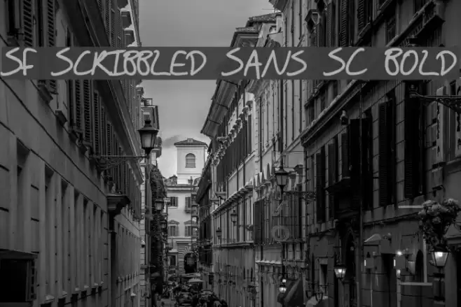 SF Scribbled Sans SC Bold Font examples