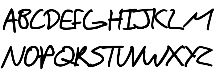 SF Scribbled Sans SC Bold Font LOWERCASE