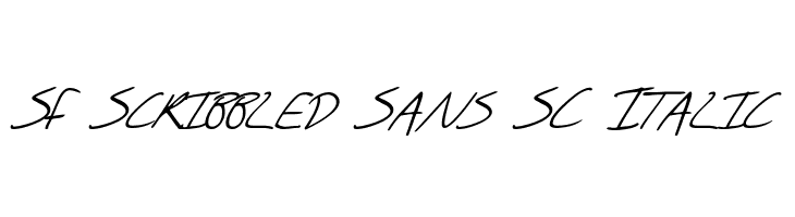 SF Scribbled Sans SC Italic Font