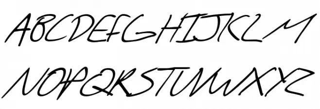 SF Scribbled Sans SC Italic फ़ॉन्ट अपरकेस