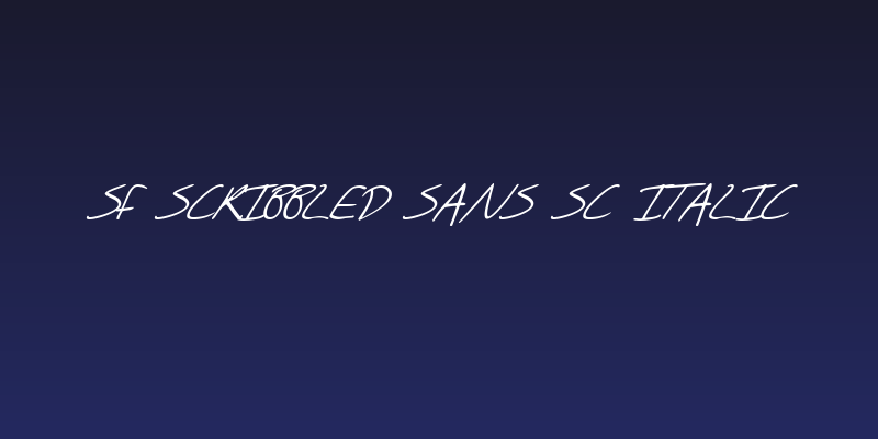 SF Scribbled Sans SC Italic Social Header