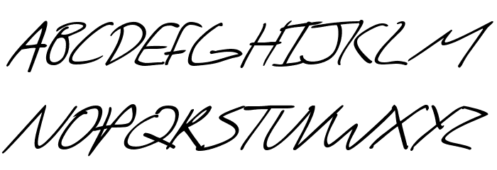 SF Scribbled Sans SC Italic Font LOWERCASE