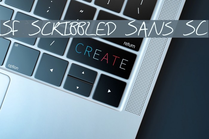 SF Scribbled Sans SC Font examples