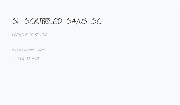 SF Scribbled Sans SC Business Card