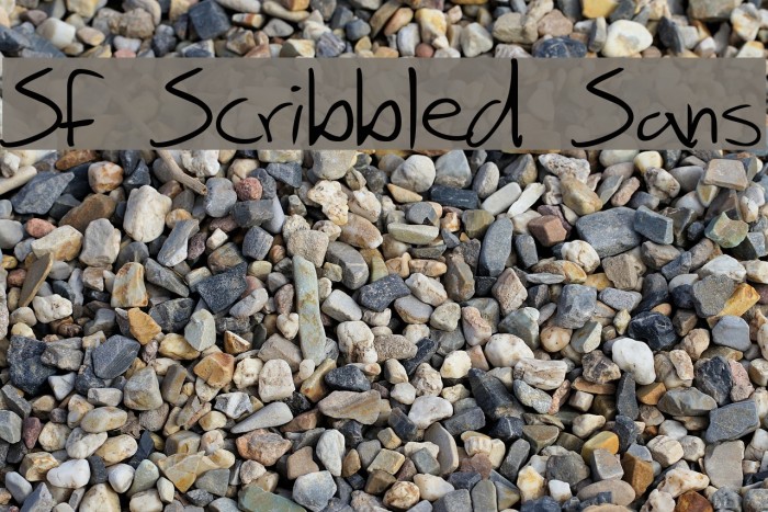 SF Scribbled Sans Font examples