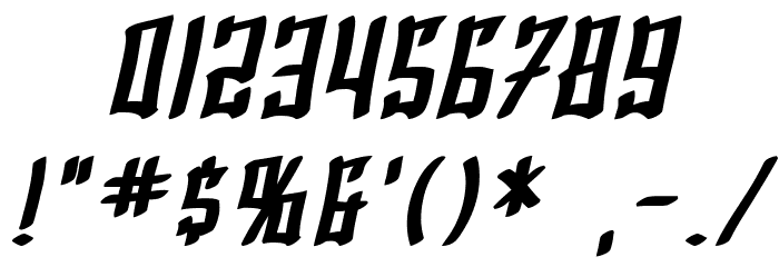 SF Shai Fontai Bold Oblique Font OTHER CHARS