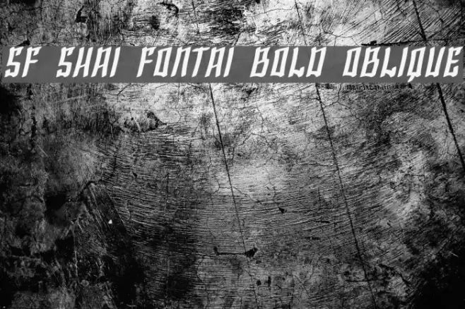 SF Shai Fontai Bold Oblique Font examples