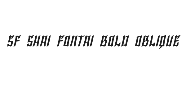 SF Shai Fontai Bold Oblique Logo