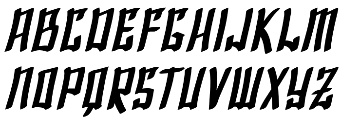 SF Shai Fontai Bold Oblique Font LOWERCASE