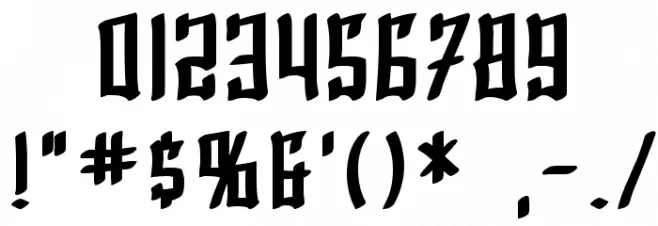 SF Shai Fontai Bold Font Alte caractere