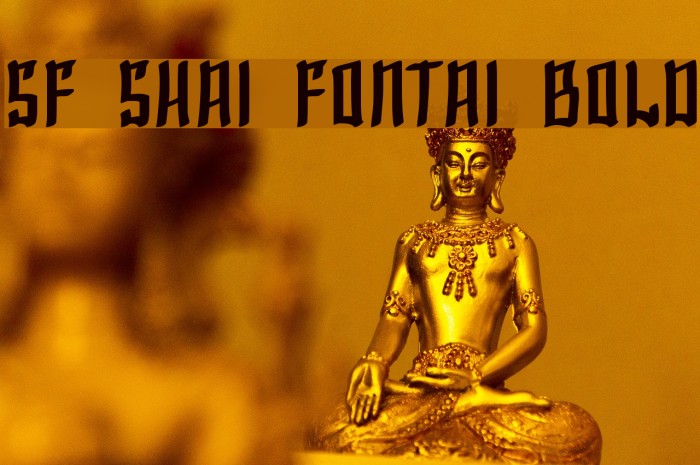 SF Shai Fontai Bold Font examples