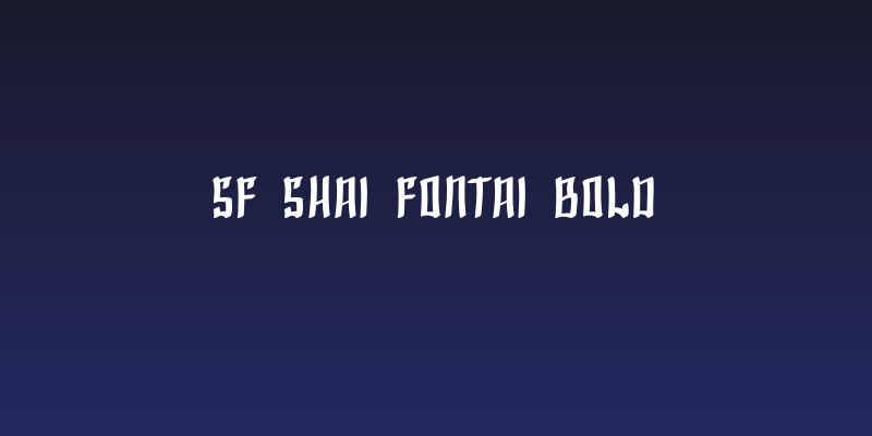SF Shai Fontai Bold Social Header