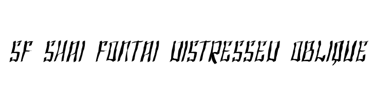 SF Shai Fontai Distressed Oblique Font