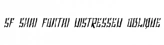 SF Shai Fontai Distressed Oblique  font caratteri gratis