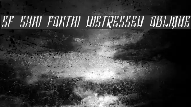 SF Shai Fontai Distressed Oblique Font examples