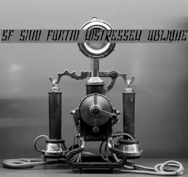 SF Shai Fontai Distressed Oblique Font examples