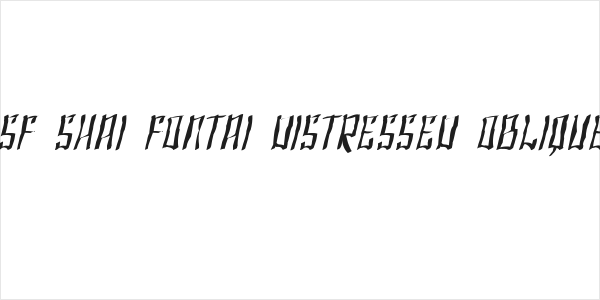 SF Shai Fontai Distressed Oblique Logo