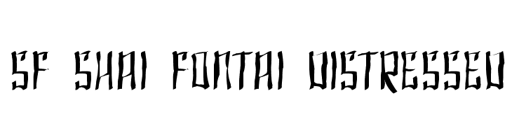 SF Shai Fontai Distressed  Free Fonts Download