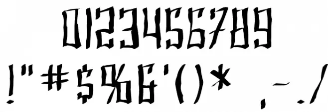 SF Shai Fontai Distressed フォント その他の文字
