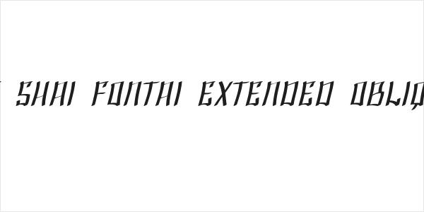SF Shai Fontai Extended Oblique Logo