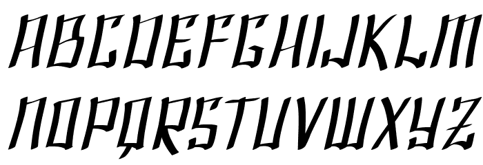 SF Shai Fontai Extended Oblique Font LOWERCASE