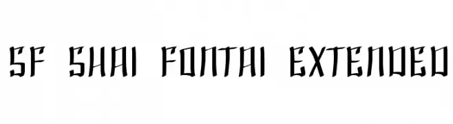 SF Shai Fontai Extended  Frei Schriftart Herunterladen