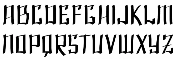 SF Shai Fontai Extended Schriftart Kleinbuchstaben