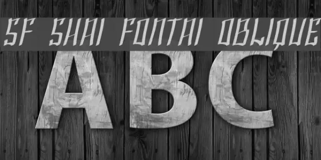 SF Shai Fontai Oblique Fonte examples