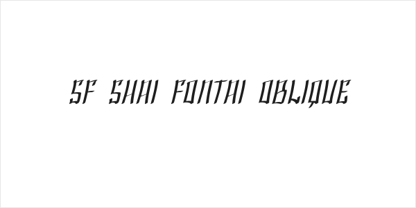 SF Shai Fontai Oblique Logo