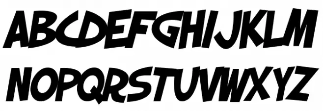 SF Slapstick Comic Bold Oblique Caratteri MAIUSCOLE