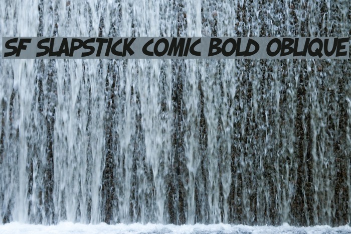 SF Slapstick Comic Bold Oblique Font examples