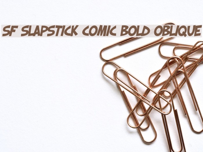 SF Slapstick Comic Bold Oblique Font examples