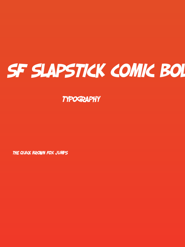 SF Slapstick Comic Bold Oblique Poster