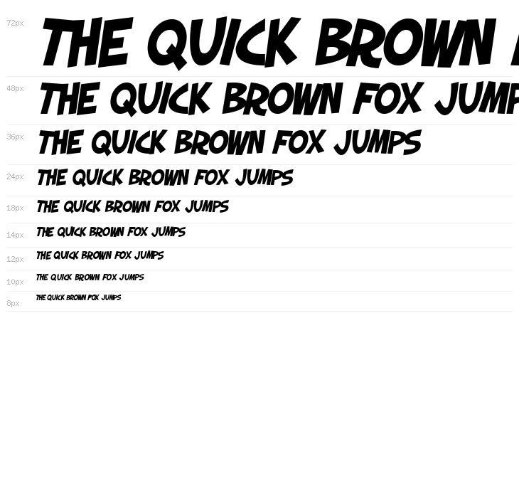 SF Slapstick Comic Bold Oblique Waterfall